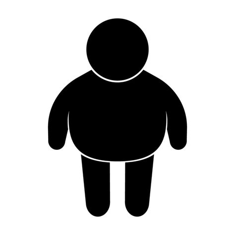 fat man silhouette|chubby man silhouette.